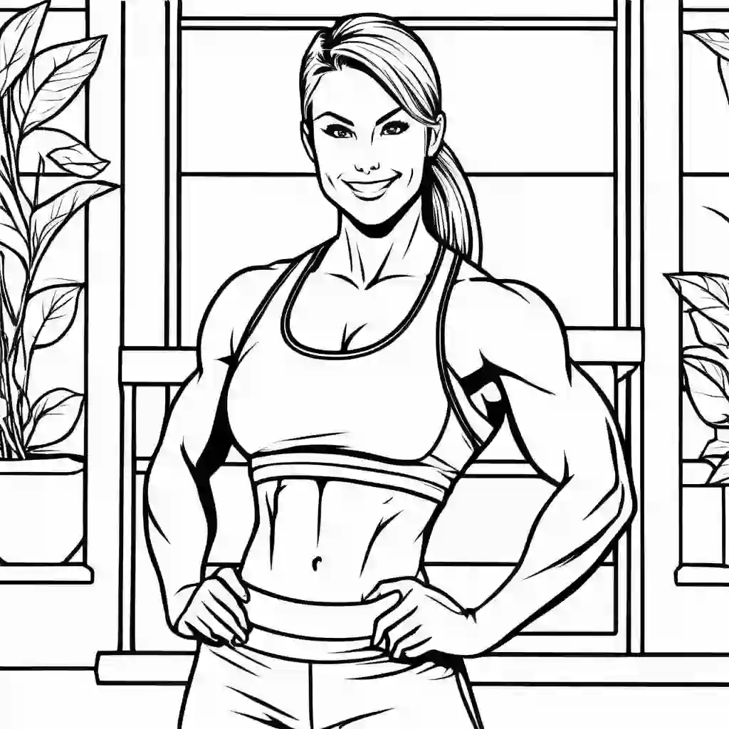 Fitness Trainer coloring pages